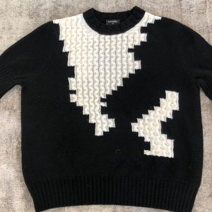 Chanel black and white sweater
